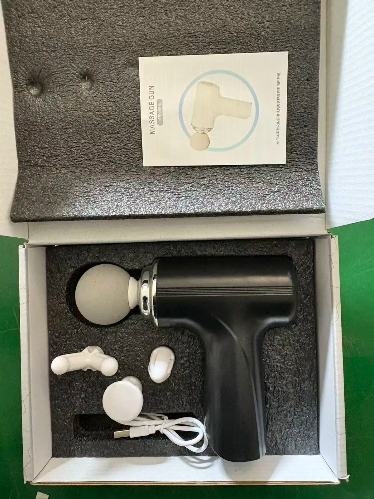 Mini Massage Gun – 4 Heads with LED Display