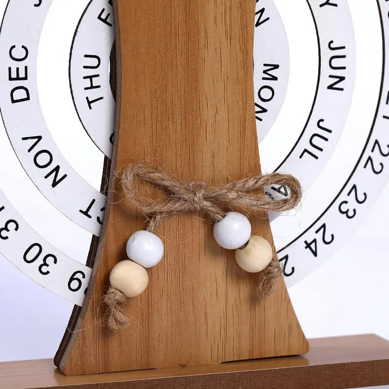 Wooden Perpetual Desk Calendar – Moon Design