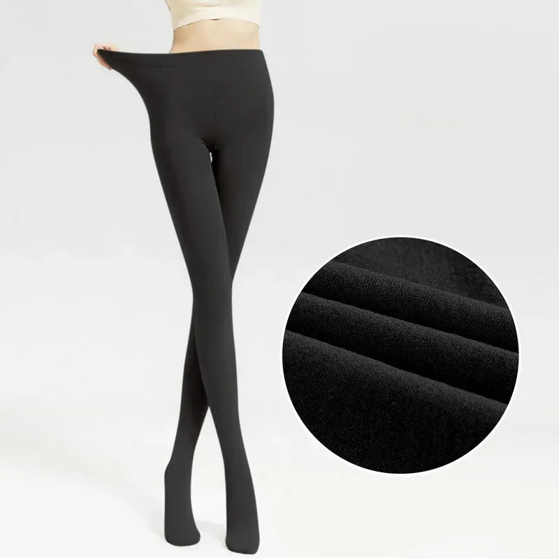 Fleece-Lined Thermal Tights – Sheer Look Winter Tights