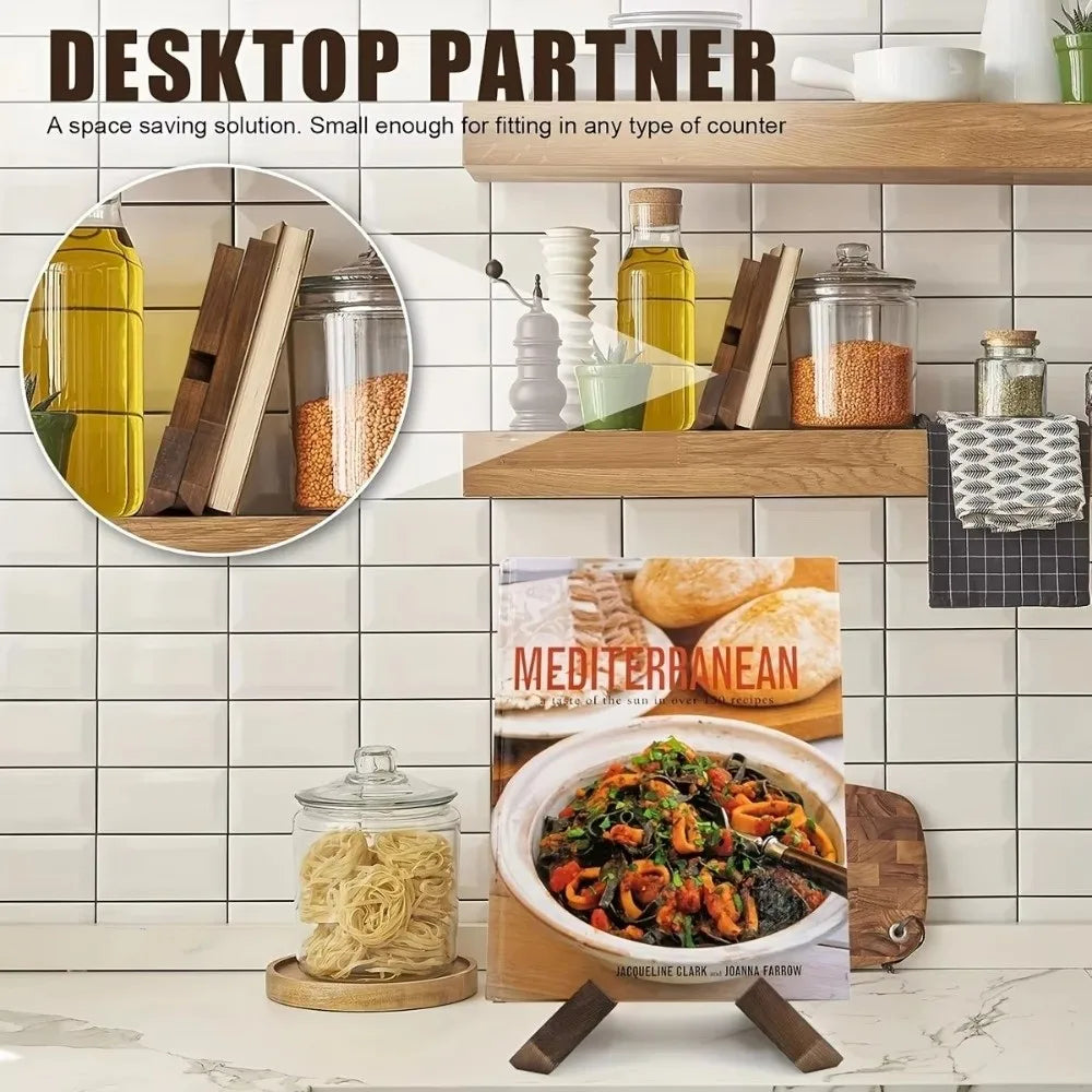 Wooden Recipe & Menu Holder Stand