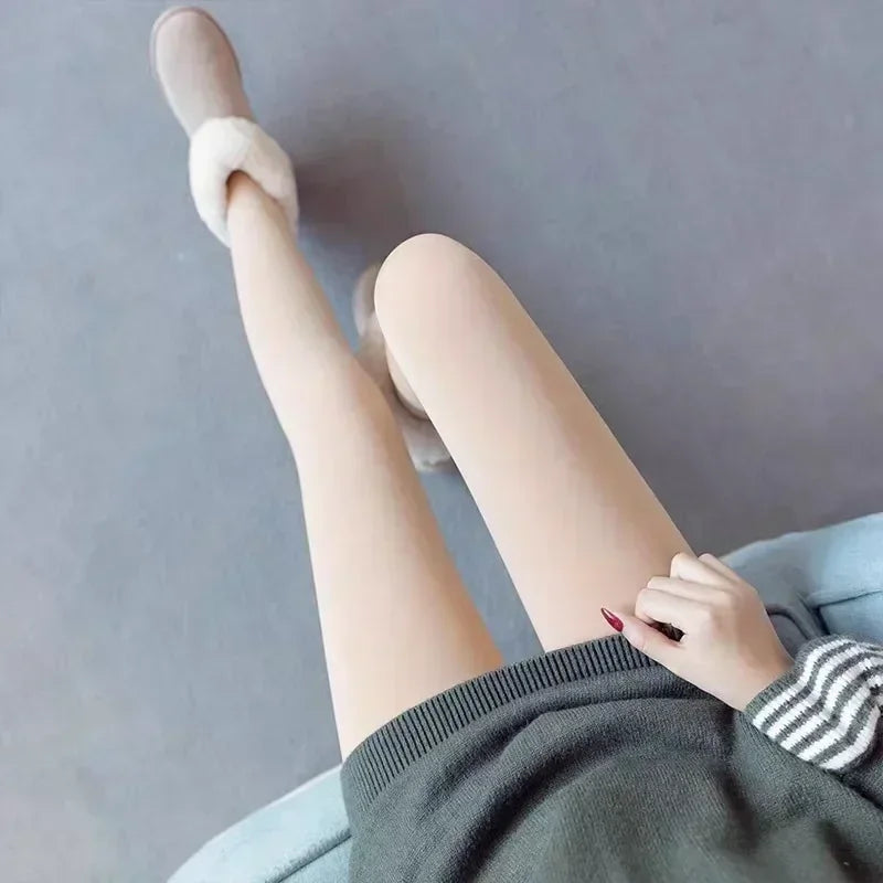 Fleece-Lined Thermal Tights – Sheer Look Winter Tights