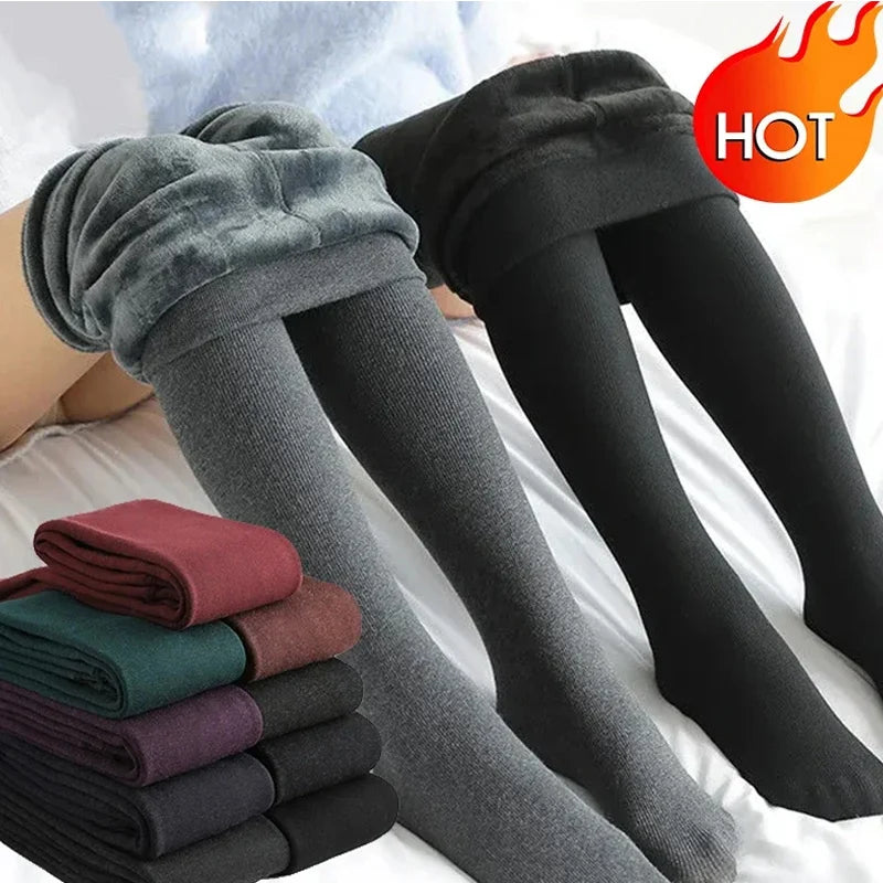 Fleece-Lined Thermal Tights – Sheer Look Winter Tights