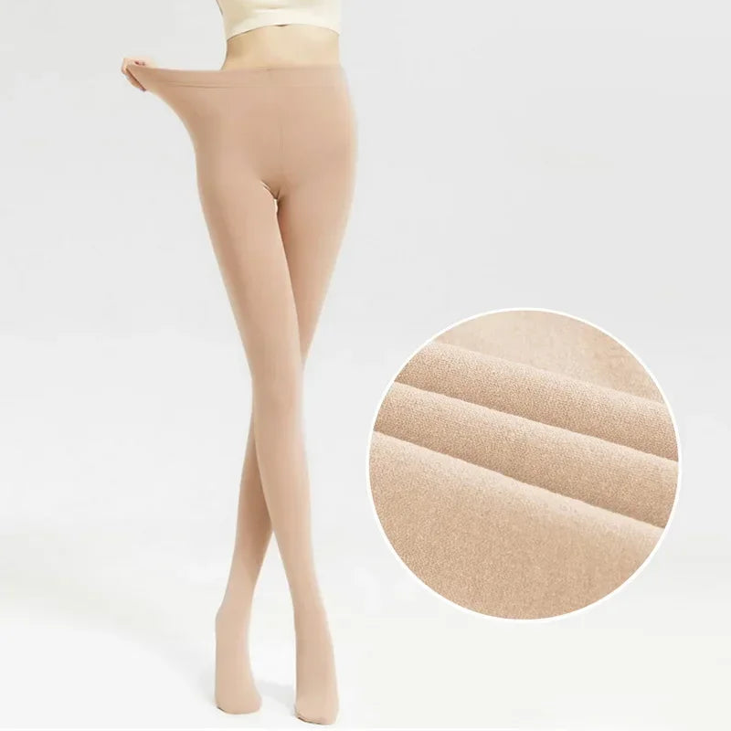 Fleece-Lined Thermal Tights – Sheer Look Winter Tights