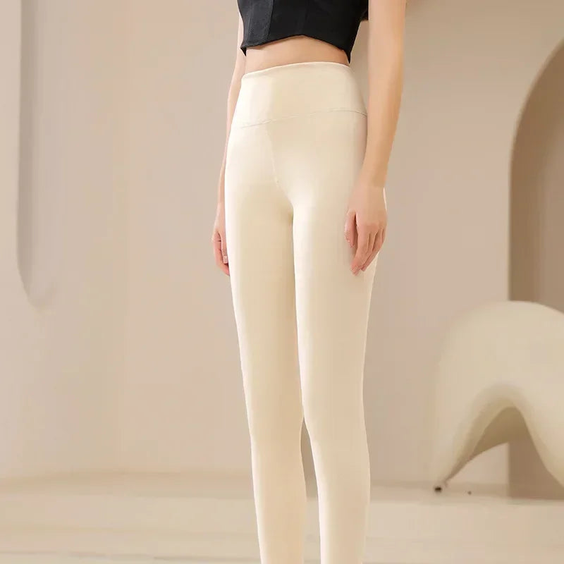 Fleece-Lined Thermal Tights – Sheer Look Winter Tights