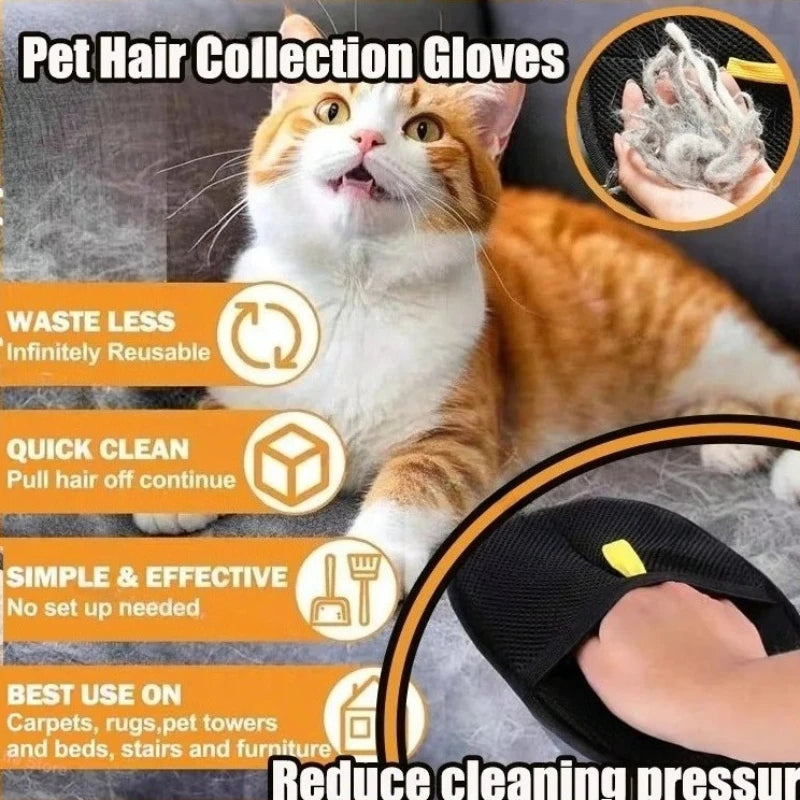 Double-Sided Pet Hair Removal Glove – 2 Pack
