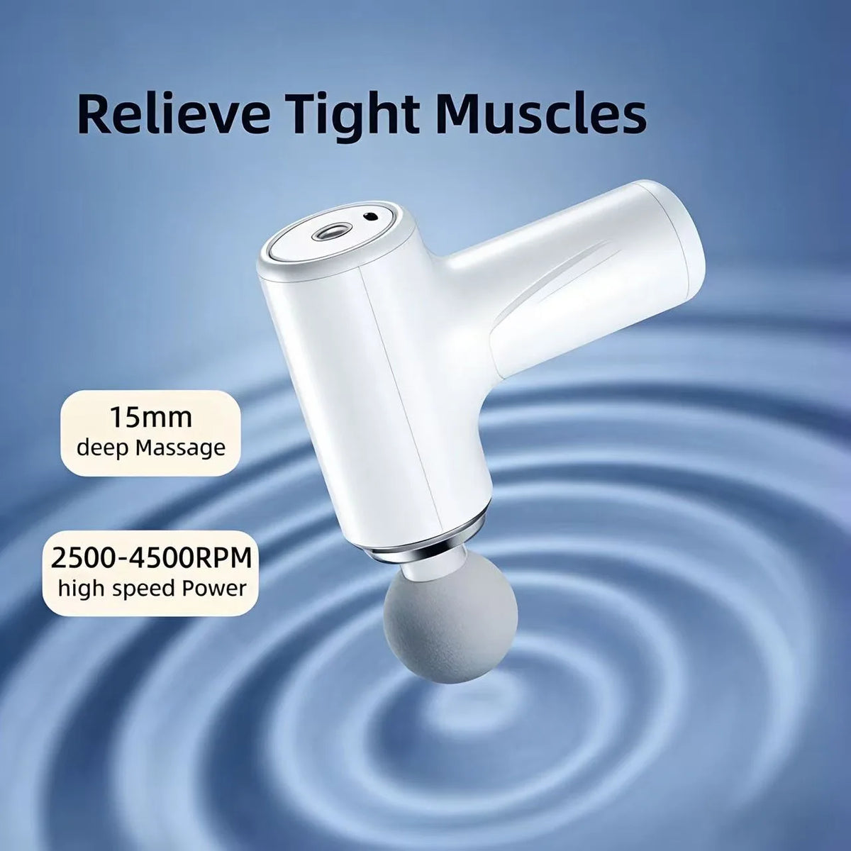 Mini Massage Gun – 4 Heads with LED Display