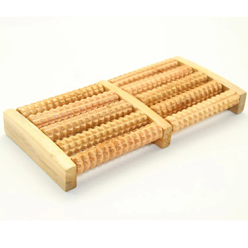 Wooden Dual Foot Massage Roller