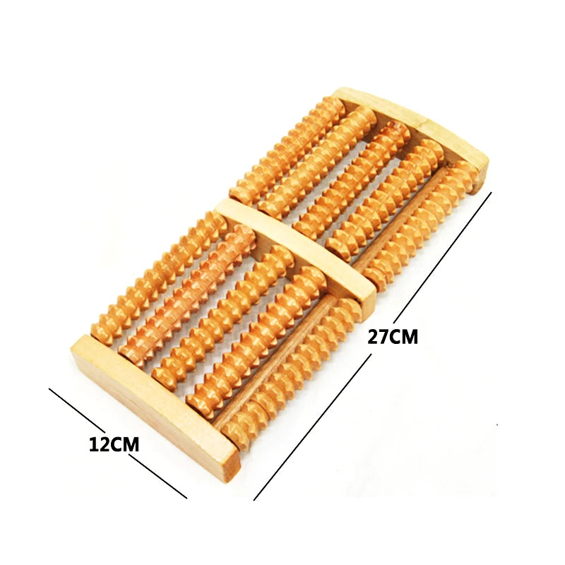 Wooden Dual Foot Massage Roller
