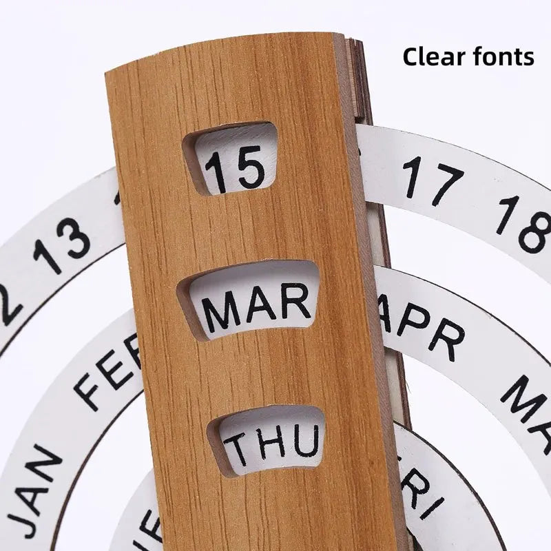 Wooden Perpetual Desk Calendar – Moon Design