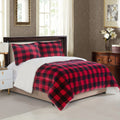 Sherpa Fleece Plaid Throw Blanket