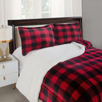 Sherpa Fleece Plaid Throw Blanket